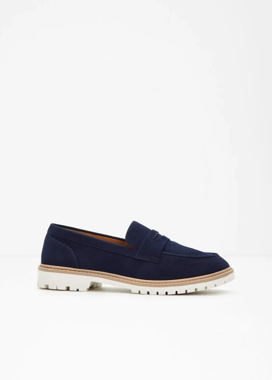 Outlet Chunky Loafer mit Profilsohle Damen Slipper & Halbschuhe|Sommerschuhe