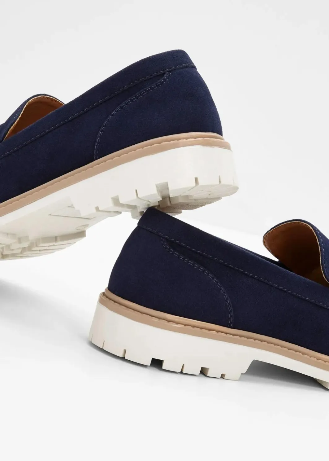 Outlet Chunky Loafer mit Profilsohle Damen Slipper & Halbschuhe|Sommerschuhe