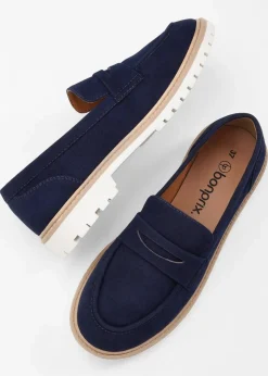Outlet Chunky Loafer mit Profilsohle Damen Slipper & Halbschuhe|Sommerschuhe