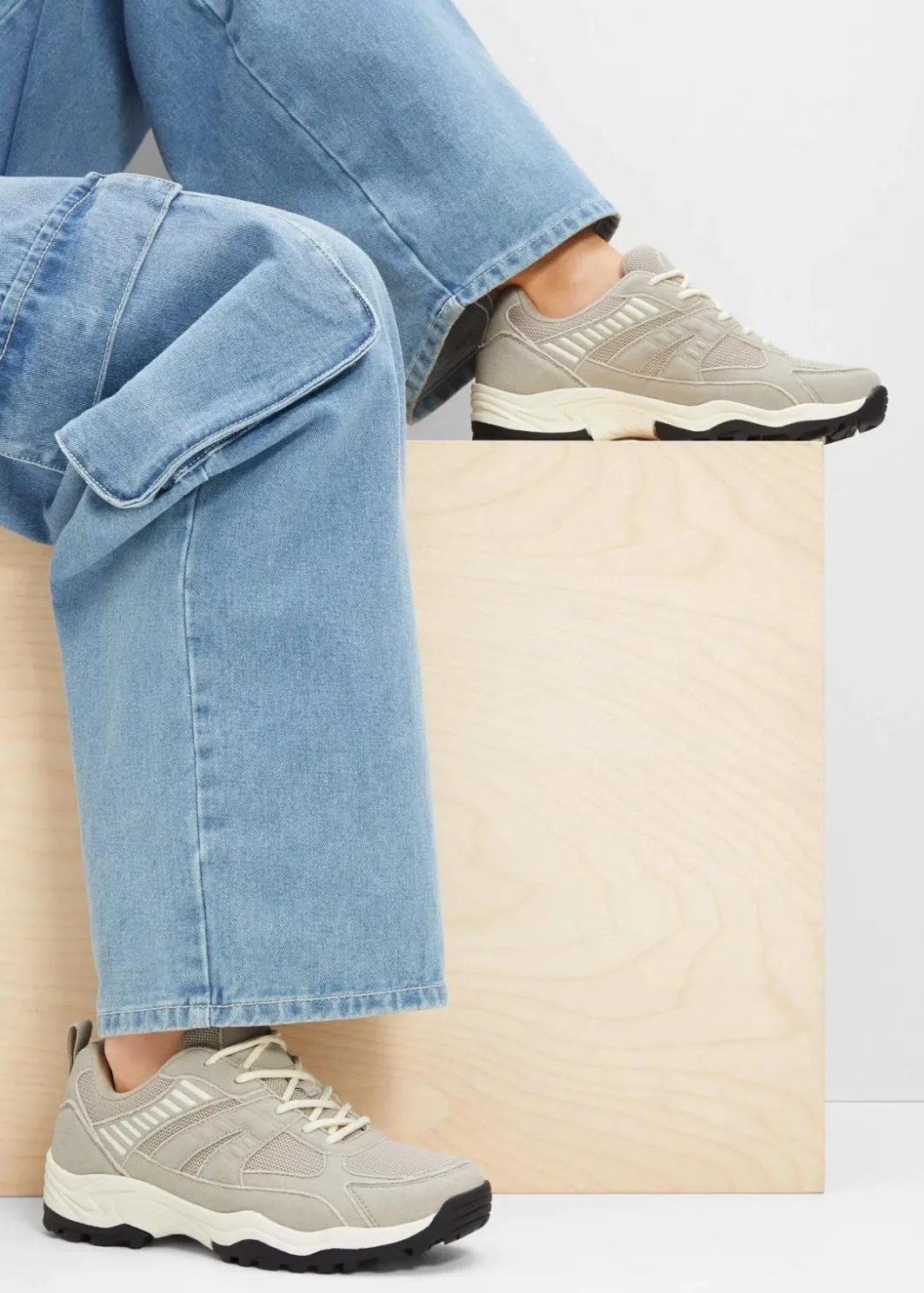 Damen bonprix Sport- & Trekkingschuhe|Sneaker|Chunky Sneaker mit Mesh-Einsatz