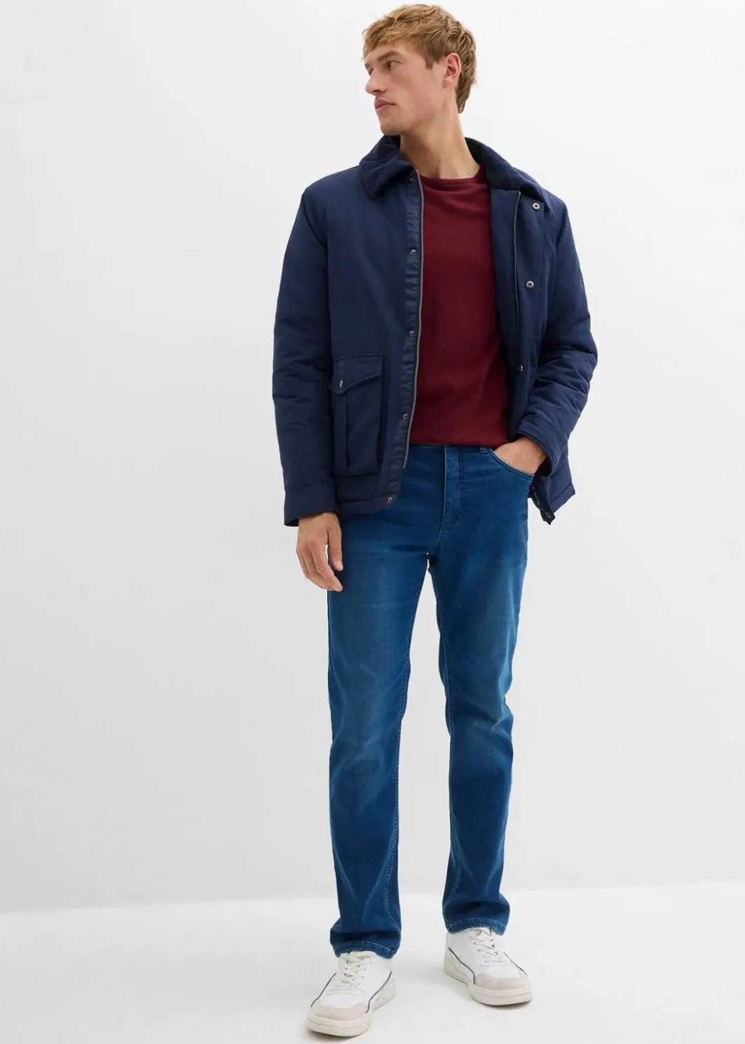 Herren bonprix Jeans|Sweat|Classic Fit Jeans aus weichem Sweat-Denim mit Komfortbund, Straight