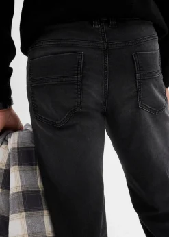 Herren bonprix Große Größen|Sweat|Classic Fit Jeans aus weichem Sweat-Denim mit Komfortbund, Straight