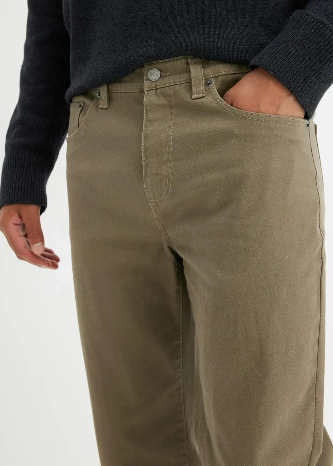 Herren bonprix Hosen|Basics|Classic Fit Stretch-Hose, Straight