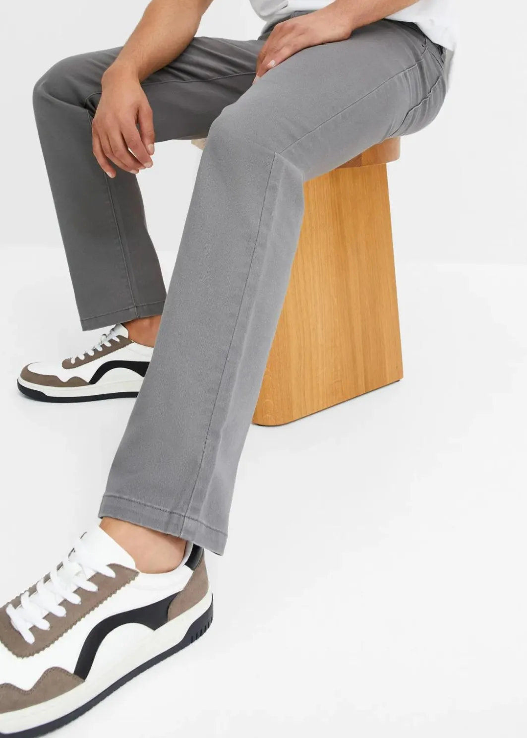 Herren bonprix Hosen|Basics|Classic Fit Stretch-Hose, Straight