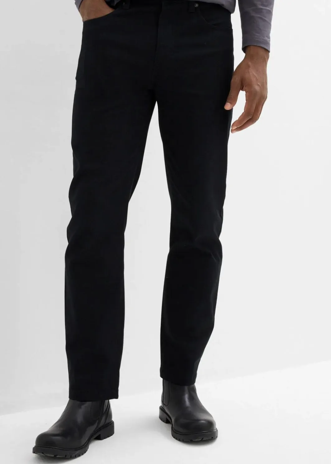 Herren bonprix Hosen|Basics|Classic Fit Stretch-Hose, Straight