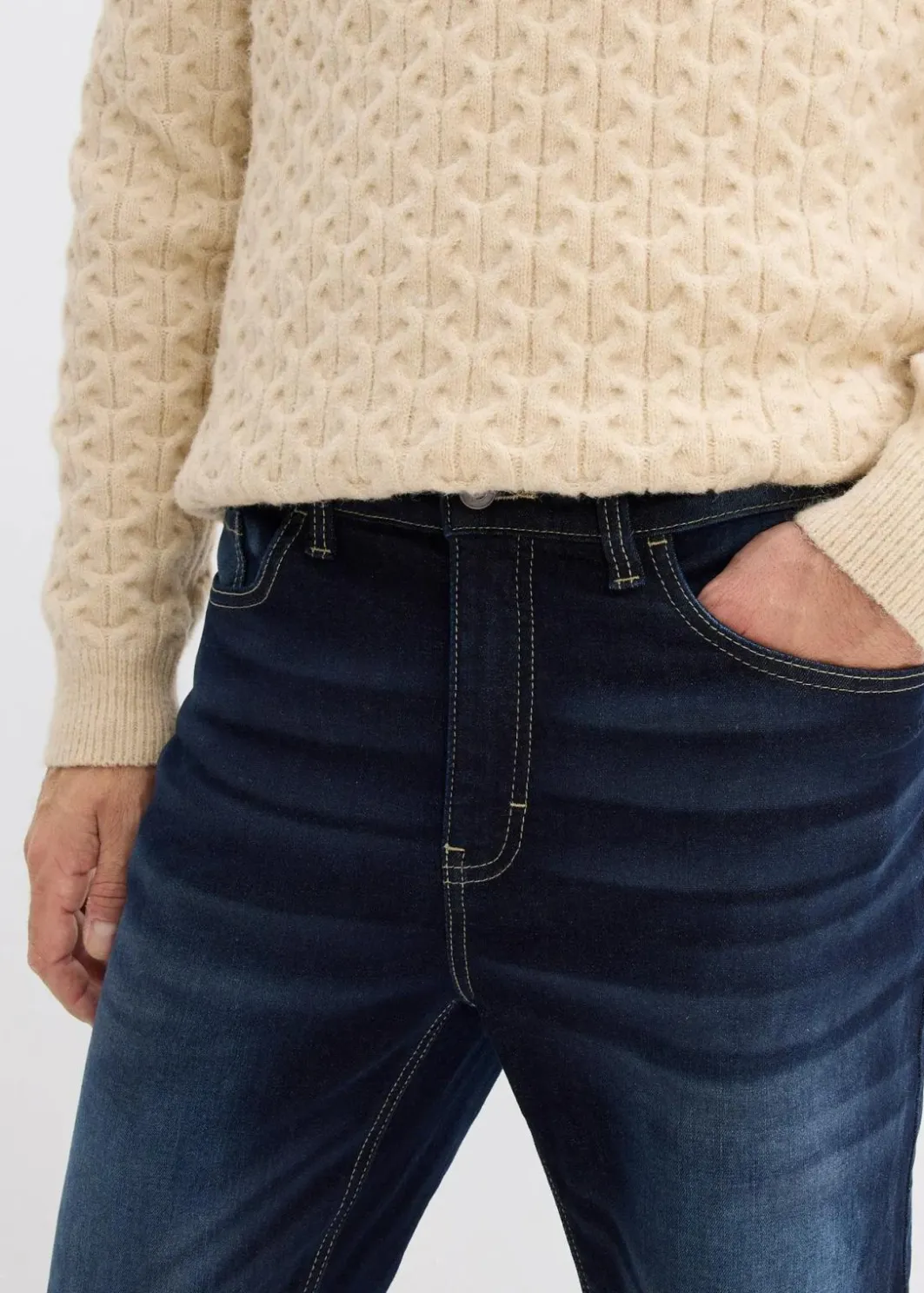 Sale Classic Fit Stretch-Jeans mit Bequembund, Bootcut Herren Jeans