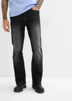 Discount Classic Fit Stretch-Jeans mit Bequembund, Bootcut Herren Jeans