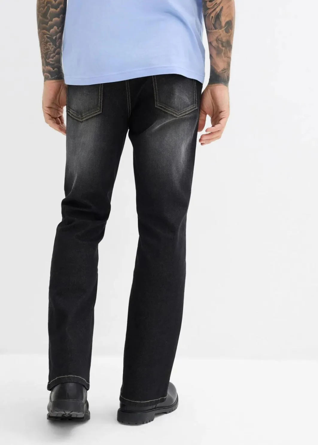 Discount Classic Fit Stretch-Jeans mit Bequembund, Bootcut Herren Jeans