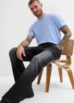 Discount Classic Fit Stretch-Jeans mit Bequembund, Bootcut Herren Jeans