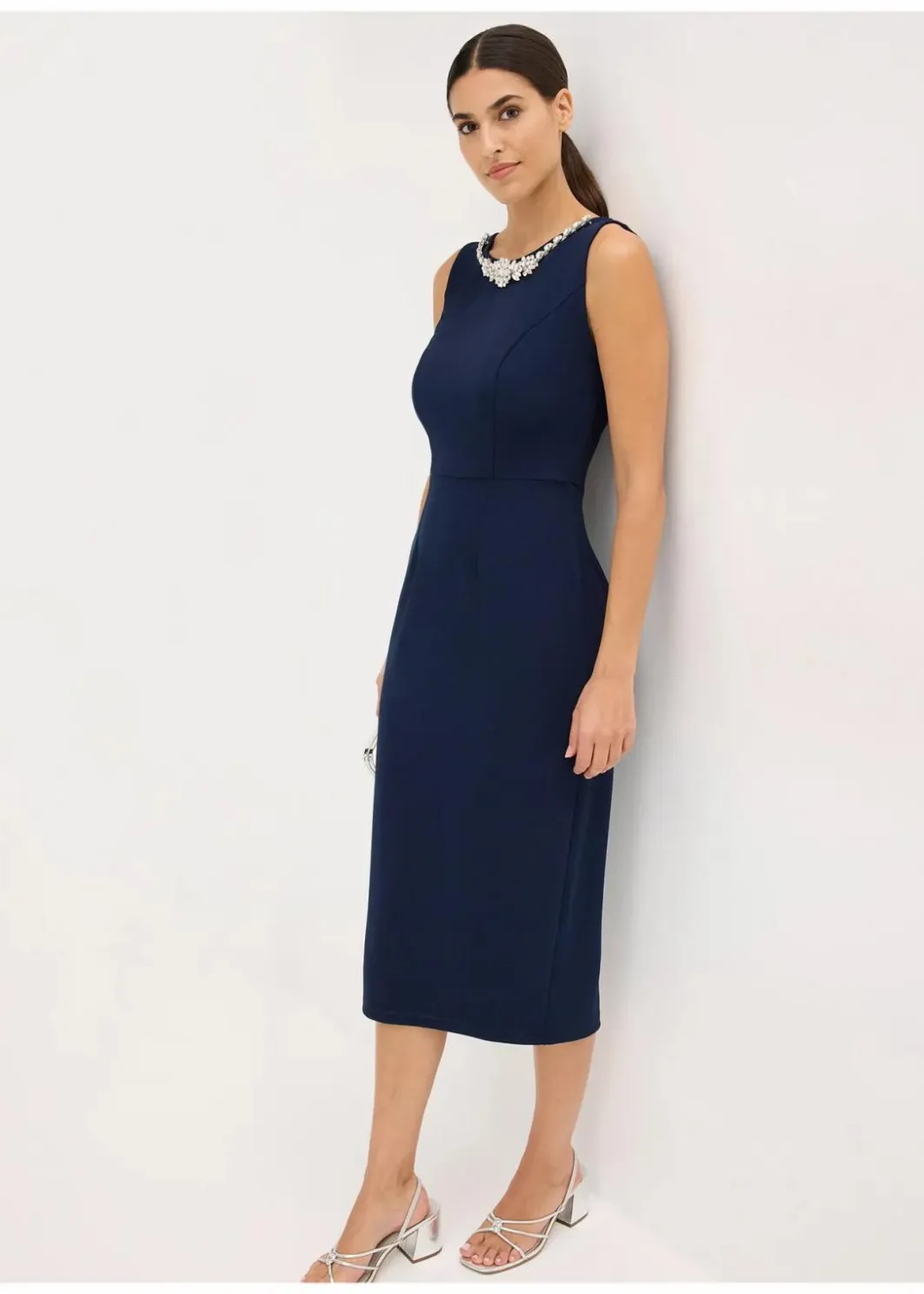 New Cocktailkleid mit Strassapplikation Damen Bekleidung·Pullover & Strickjacken|Festliche Mode