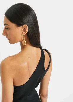 Damen bonprix Shirts & Tops|Nachhaltigere Materialien|Cold-Shoulder Top mit Bio-Baumwolle