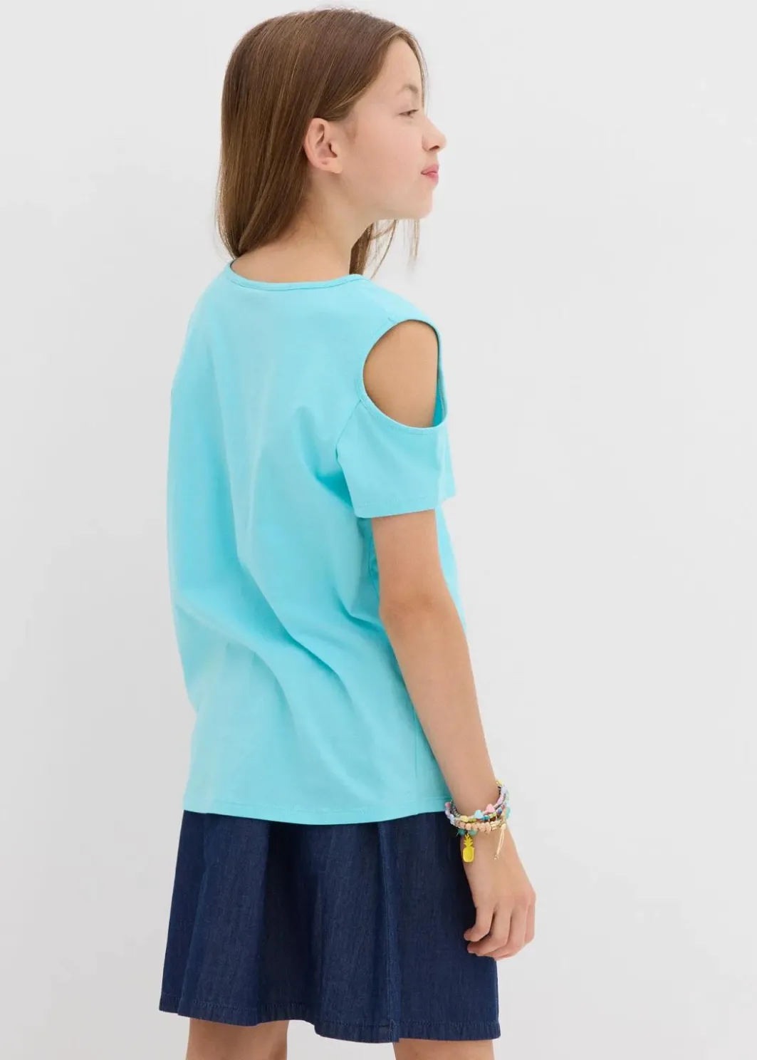 Kinder bonprix Mädchen 9-16 Jahre·Shirts & Blusen|Mädchen 2-8 Jahre·Nachhaltigere Materialien|Cold-Shoulder-Shirt aus reiner Bio-Baumwolle