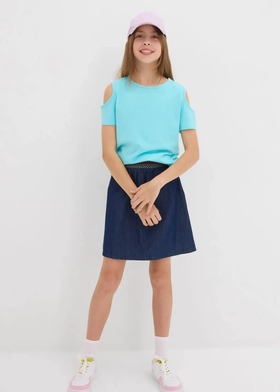 Kinder bonprix Mädchen 9-16 Jahre·Shirts & Blusen|Mädchen 2-8 Jahre·Nachhaltigere Materialien|Cold-Shoulder-Shirt aus reiner Bio-Baumwolle