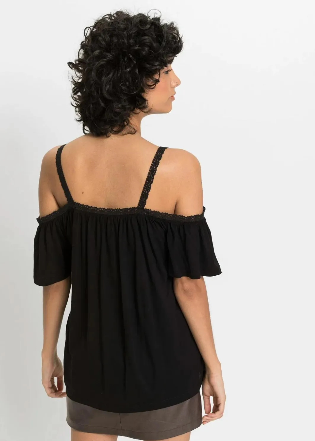Damen bonprix Shirts & Tops|Nachhaltigere Materialien|Cold-Shoulder-Shirt aus softer Viskose