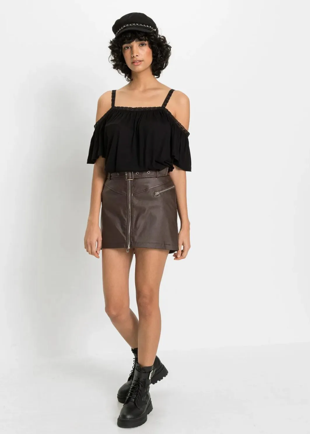 Damen bonprix Shirts & Tops|Nachhaltigere Materialien|Cold-Shoulder-Shirt aus softer Viskose