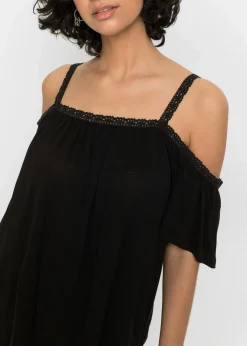 Damen bonprix Shirts & Tops|Nachhaltigere Materialien|Cold-Shoulder-Shirt aus softer Viskose