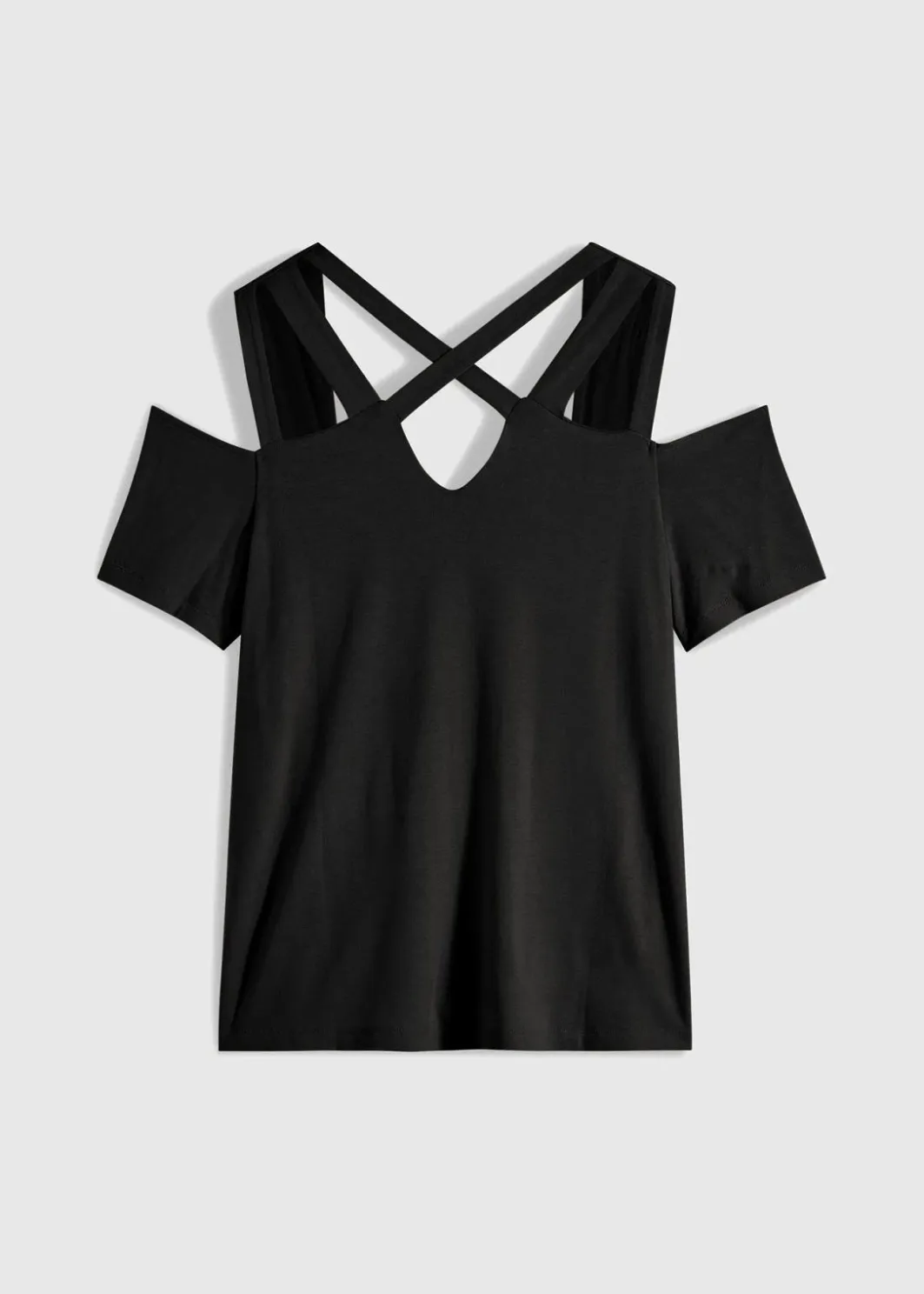 Damen bonprix Shirts & Tops|Nachhaltigere Materialien|Cold-Shoulder-Shirt aus softer Viskose