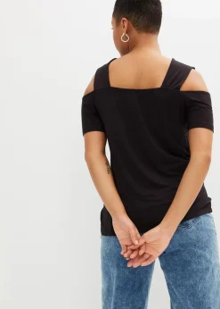 Damen bonprix Shirts & Tops|Nachhaltigere Materialien|Cold-Shoulder-Shirt aus softer Viskose