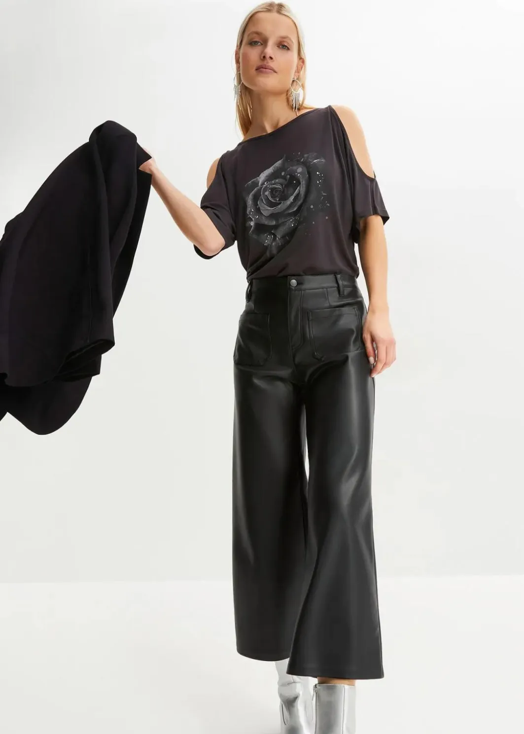 New Cold-Shoulder-Shirt aus Viskose Damen Nachhaltigere Materialien|Shirts & Tops