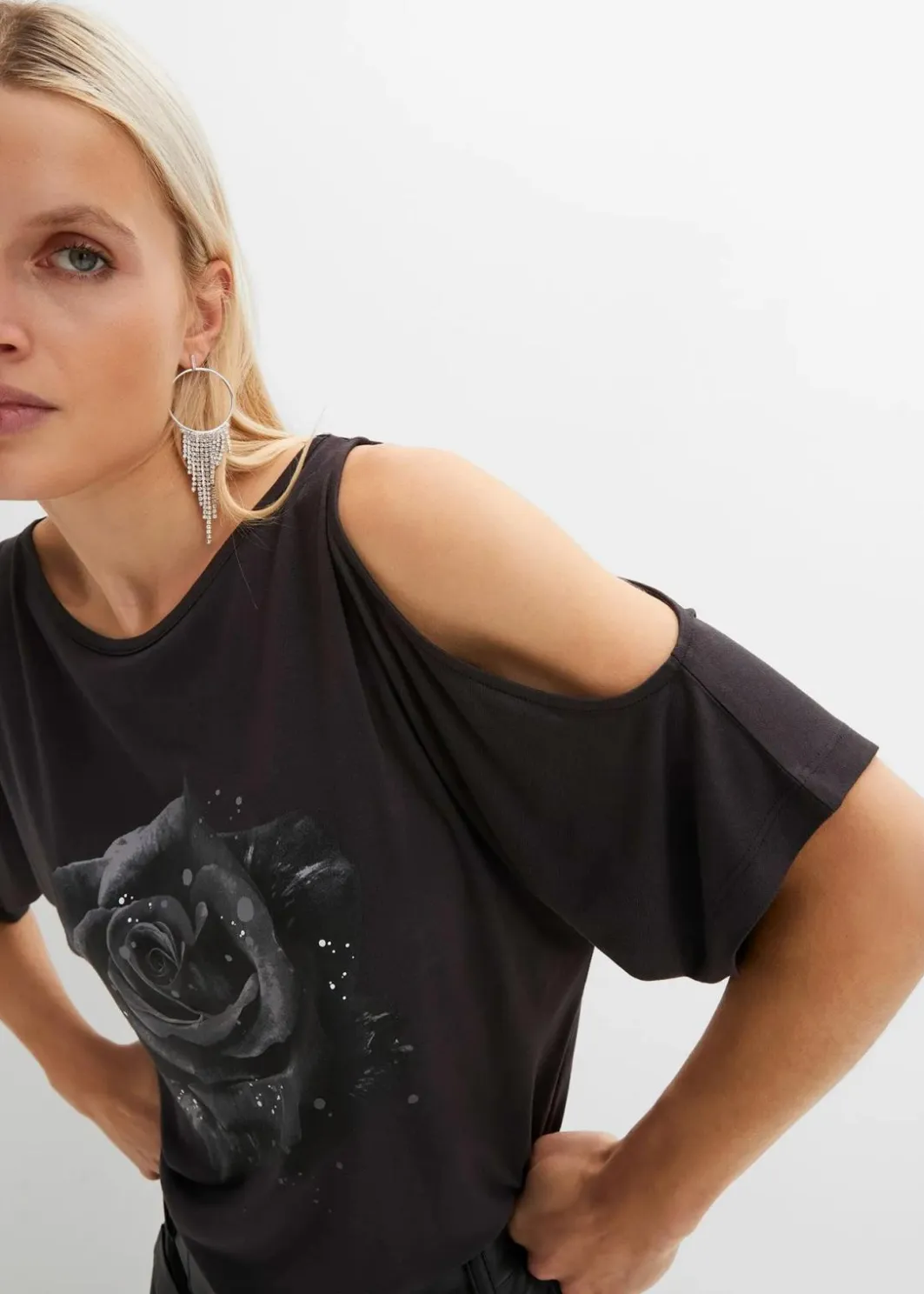 New Cold-Shoulder-Shirt aus Viskose Damen Nachhaltigere Materialien|Shirts & Tops