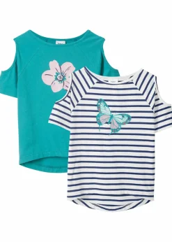 Best Cold-Shoulder-Shirt mit Bio-Baumwolle (2er Pack) Kinder Mädchen 9-16 Jahre·Mehrfachpacks|Mädchen 9-16 Jahre·Shirts & Blusen