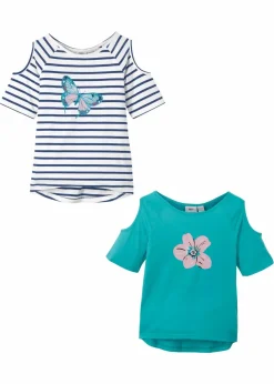 Best Cold-Shoulder-Shirt mit Bio-Baumwolle (2er Pack) Kinder Mädchen 9-16 Jahre·Mehrfachpacks|Mädchen 9-16 Jahre·Shirts & Blusen