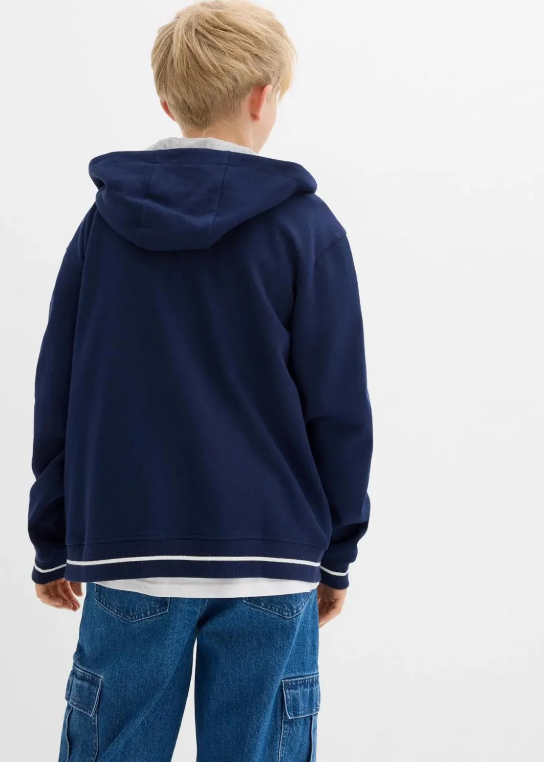 Online College-Sweatjacke mit Kapuze aus reiner Bio-Baumwolle Kinder Jungen 9-16 Jahre·Sweat & Strick|Jungen 2-8 Jahre·Nachhaltigere Materialien