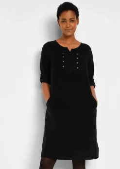 Online Cord-Blusenkleid aus reiner Baumwolle Damen Kleider|Bekleidung·Pullover & Strickjacken