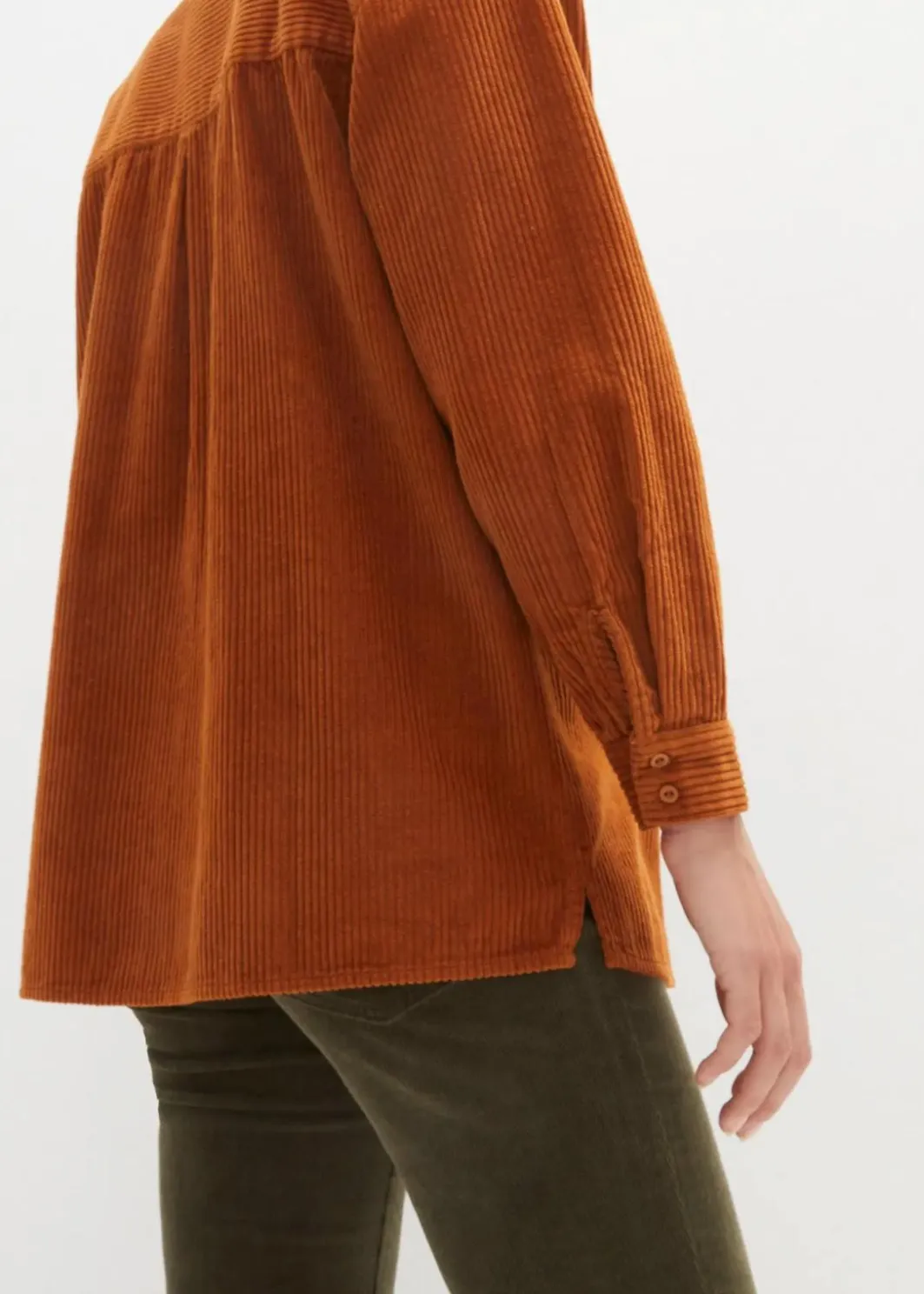Damen bonprix Blusen & Tuniken|Bekleidung·Jacken & Mäntel|Cordhemd aus reiner Baumwolle