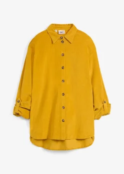 Discount Cord-Hemd mit Seitenschlitz Damen Bekleidung·Jacken & Mäntel|Blusen & Tuniken