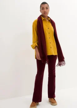 Discount Cord-Hemd mit Seitenschlitz Damen Bekleidung·Jacken & Mäntel|Blusen & Tuniken