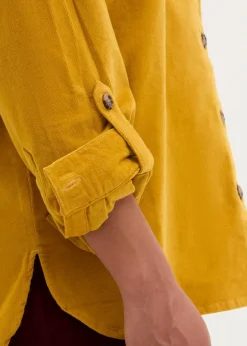 Discount Cord-Hemd mit Seitenschlitz Damen Bekleidung·Jacken & Mäntel|Blusen & Tuniken