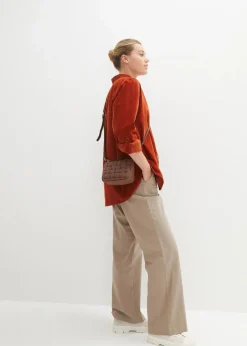 Damen bonprix Blusen & Tuniken|Bekleidung·Jacken & Mäntel|Cord-Hemd mit Seitenschlitz