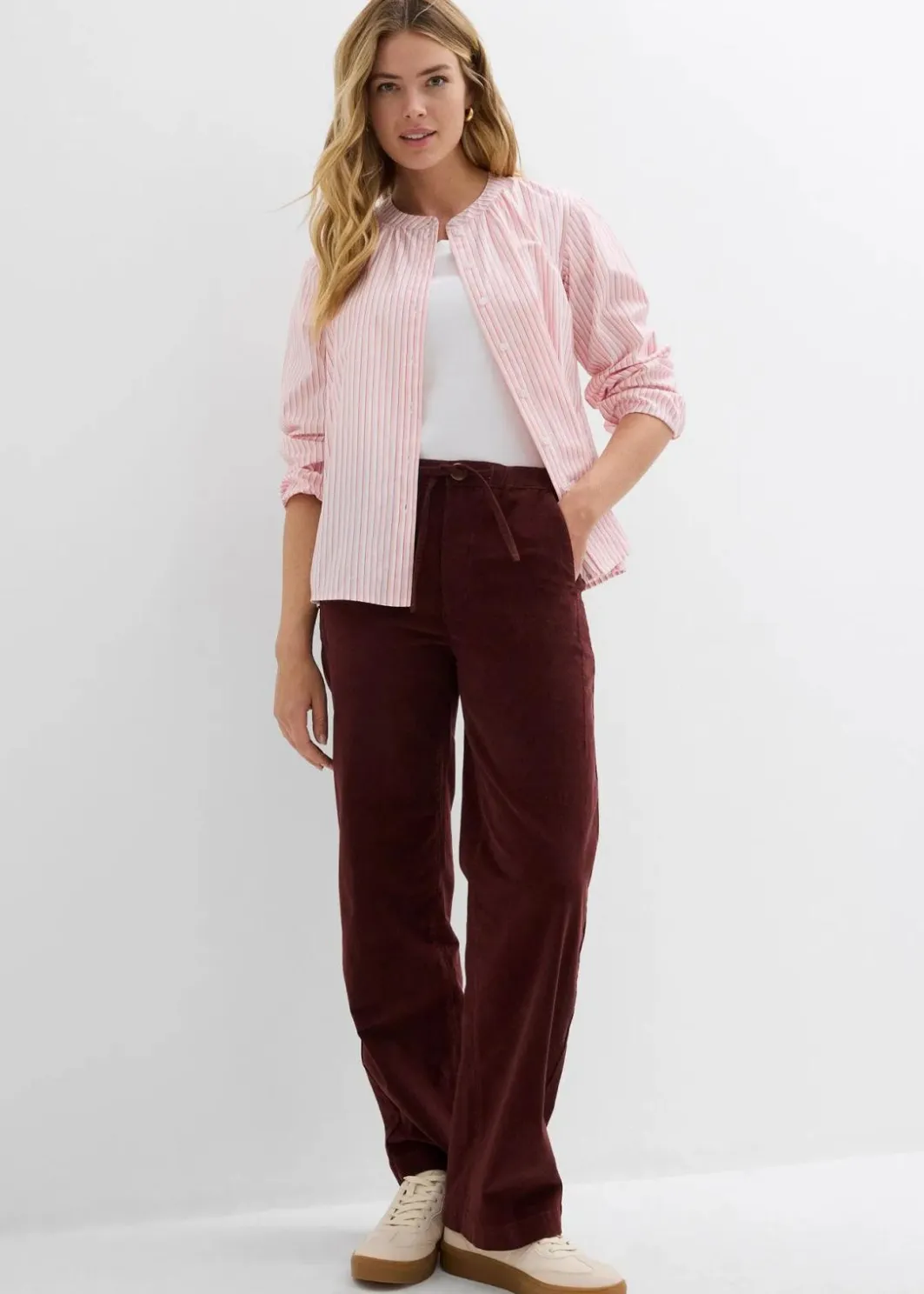 Damen bonprix Bekleidung·Kleider|Hosen|Cordhose aus Baumwoll-Mix