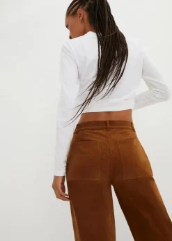 Damen bonprix Nachhaltigere Materialien|Hosen|Cordhose aus Bio-Baumwolle mit Stretch