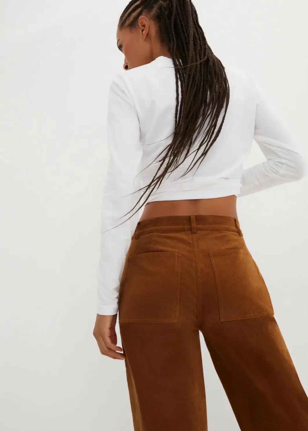 Damen bonprix Nachhaltigere Materialien|Hosen|Cordhose aus Bio-Baumwolle mit Stretch