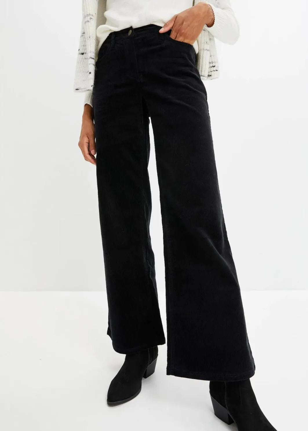 Damen bonprix Hosen|Bekleidung·Kleider|Cordhose im Marlene-Stil