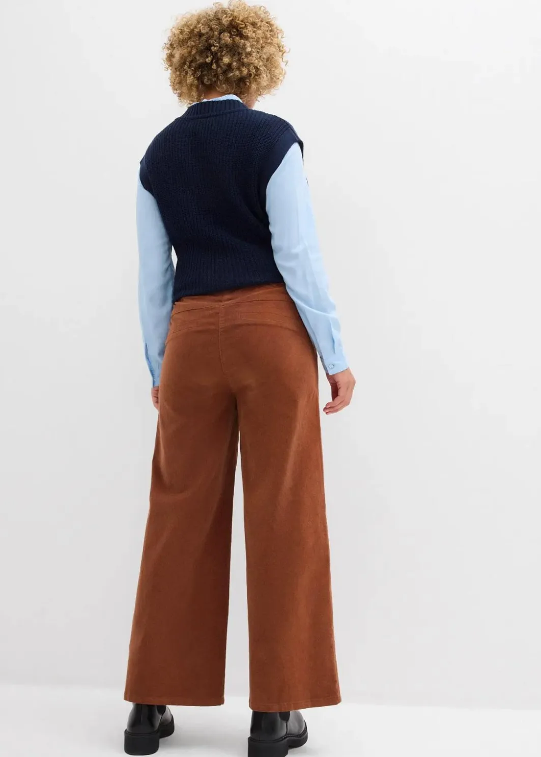 New Cordhose mit Bequembund, High Waist Damen Hosen|Bekleidung·Kleider