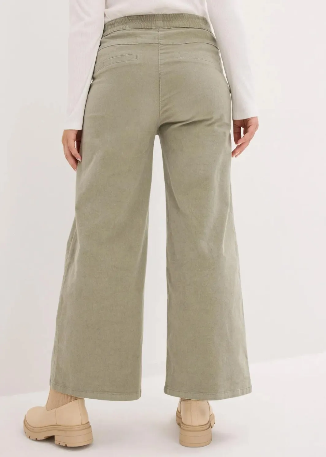 Damen bonprix Bekleidung·Kleider|Hosen|Cordhose mit Bequembund, High Waist