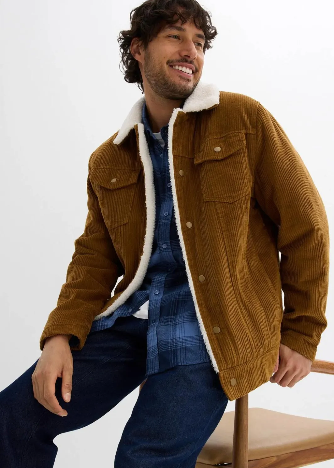 Discount Cord-Jacke mit Teddyfutter Herren Große Größen|Jacken & Mäntel