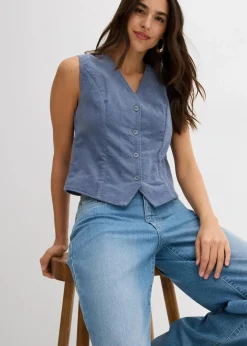 Cord-Weste Damen Jacken & Mäntel|Nachhaltigere Materialien