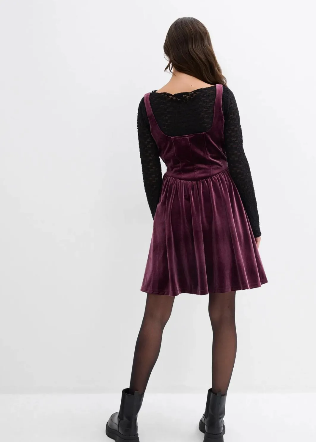Corsagenkleid aus softem Samt Damen Kleider