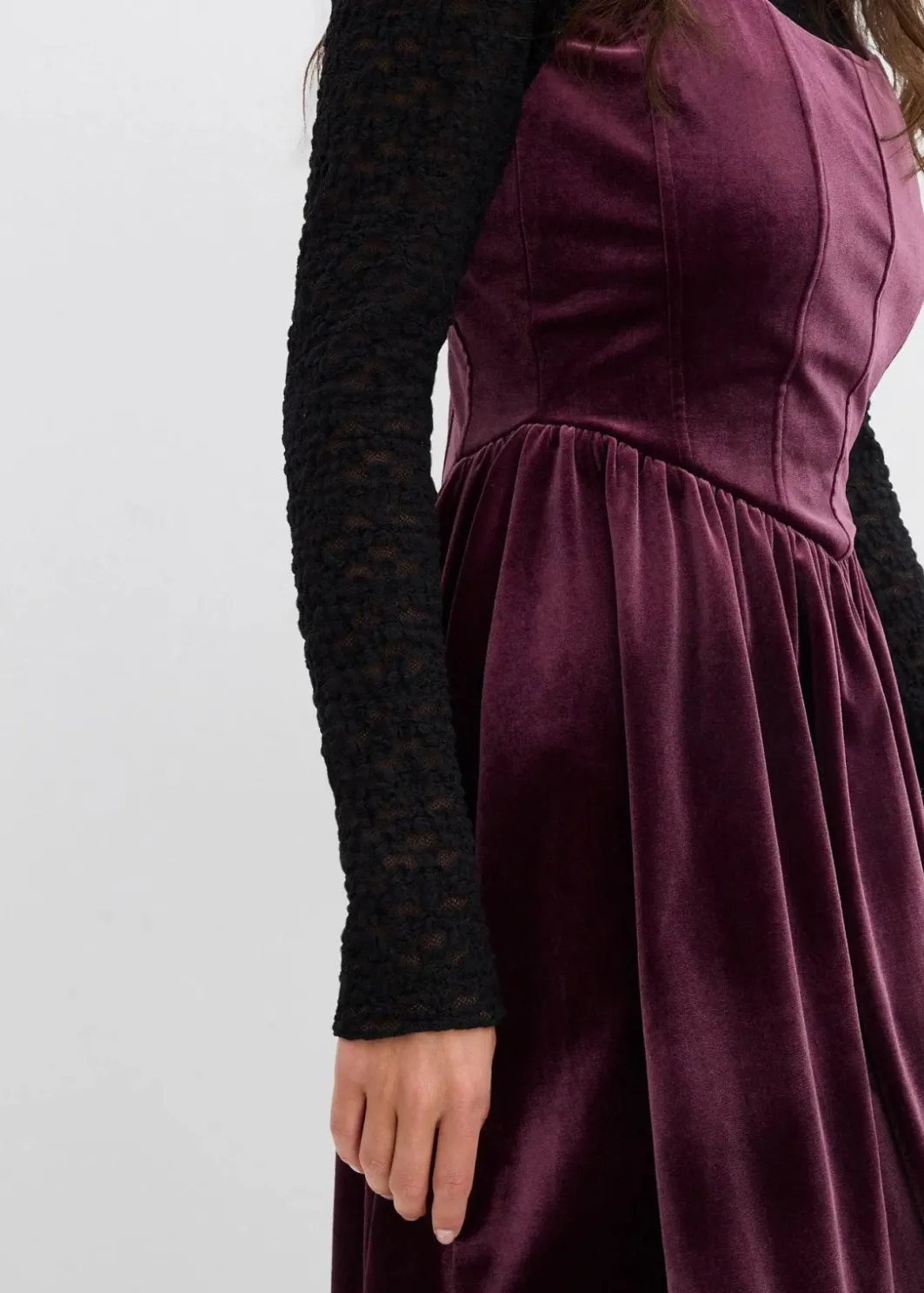 Corsagenkleid aus softem Samt Damen Kleider