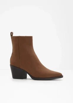 Damen bonprix Stiefeletten|Cowboy-Boots mit Blockabsatz
