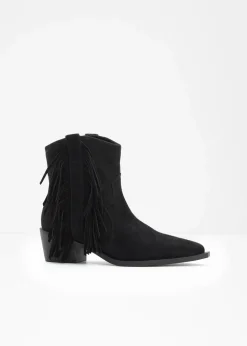 Damen bonprix Stiefeletten|Cowboy-Boots mit Fransen