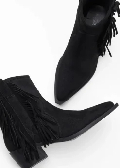 Damen bonprix Stiefeletten|Cowboy-Boots mit Fransen