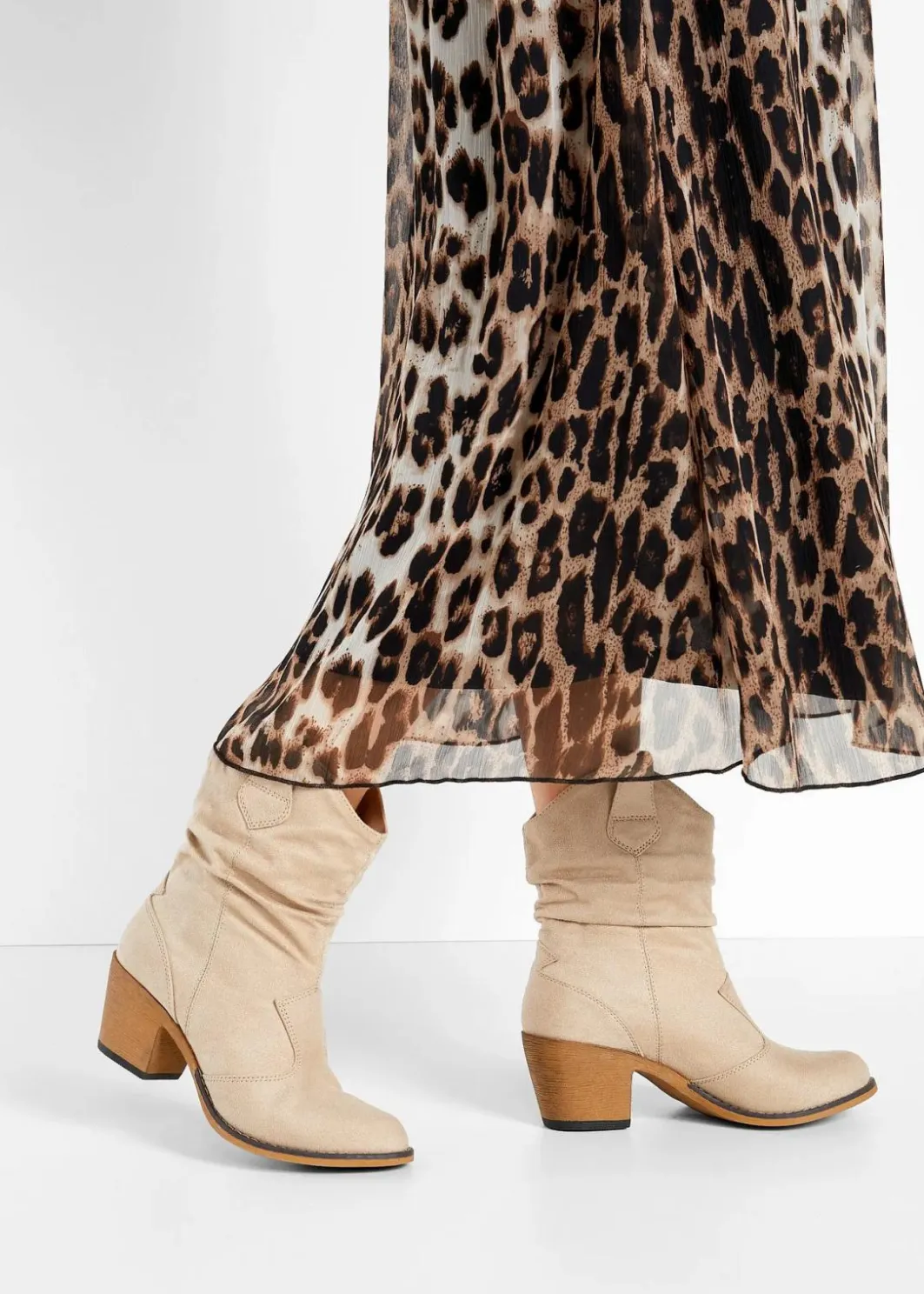 Cowboy-Boots mit Raffung Damen Schuhe & Accessoires In Spezialgrößen·Schuhe In Übergröße|Stiefeletten
