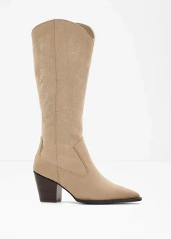 Clearance Cowboy-Stiefel mit Stickerei Damen Stiefel