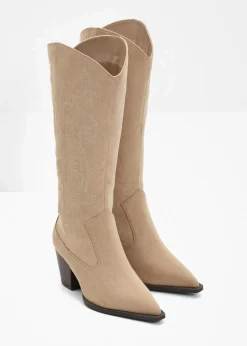 Clearance Cowboy-Stiefel mit Stickerei Damen Stiefel