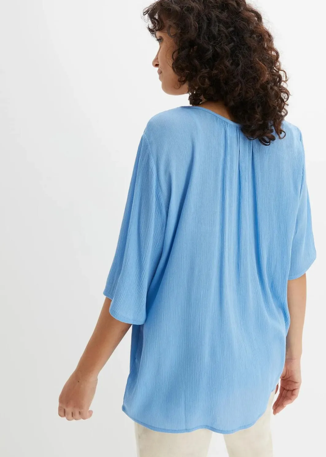 Clearance Crincle- Tunika aus softer Viskose Damen Nachhaltigere Materialien|Blusen & Tuniken